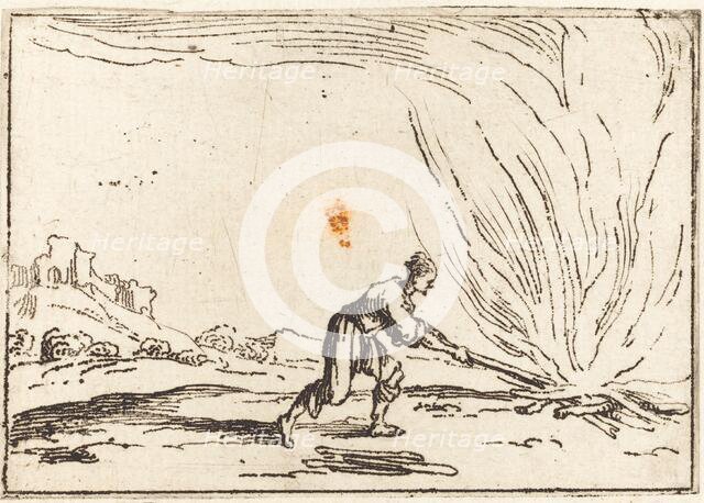 Man Attending a Fire. Creator: Jacques Callot.