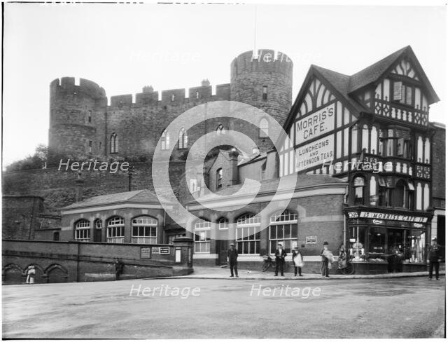 Morris's Cafe, Castle Gates, Shrewsbury, Shropshire, 1933. Creator: London Midland and Scottish Railway.