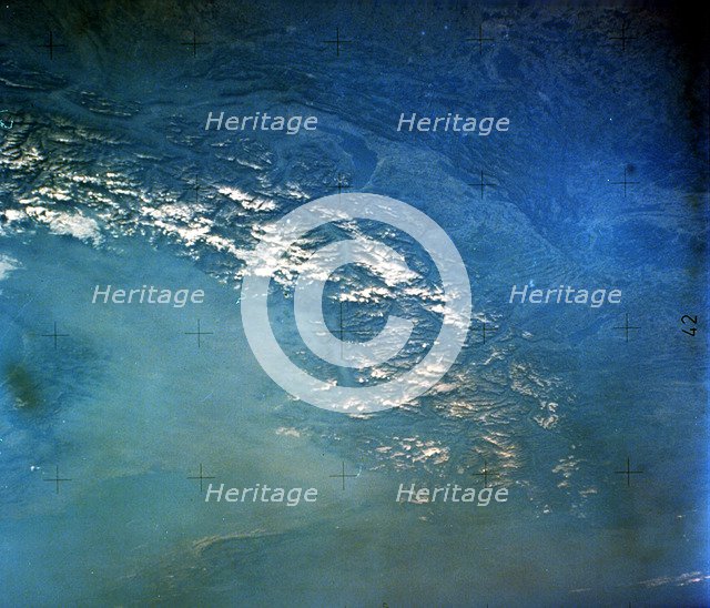 The Alps from space. NASA photograph. Artist: Unknown