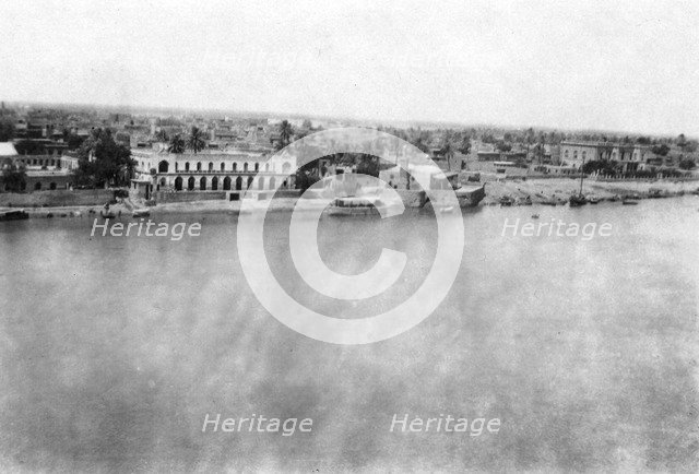 The Tigris River from the 31st British general hospital, Baghdad, Mesopotamia, WWI, 1918. Artist: Unknown