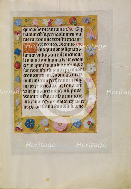 Decorated Text Page; Spinola Hours, about 1510-1520. Creator: Unknown.