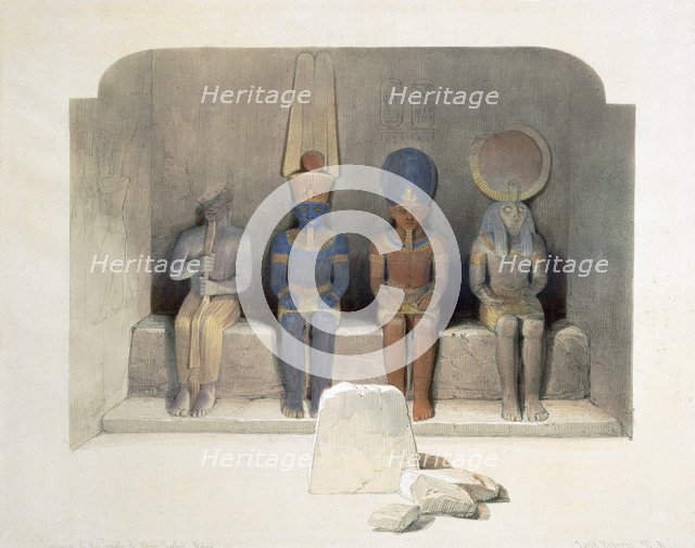 Sanctury of the Temple of Abu Simbel, Egypt, 19th century. Artist: David Roberts