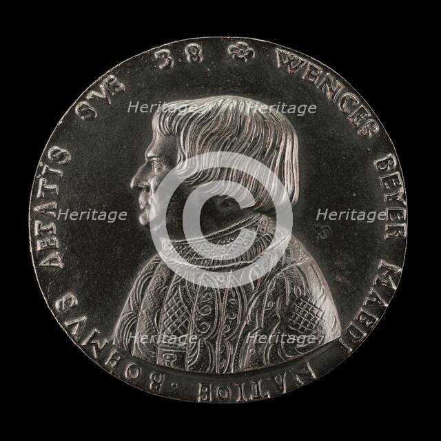 Václav Payer (Wenceslaus Beyer), 1488-1537, State Physician of Bohemia [obverse], 1526. Creator: Master M.P..