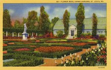 Flower beds, Shaw's Garden, St Louis, Missouri, USA, 1932. Creator: Unknown.