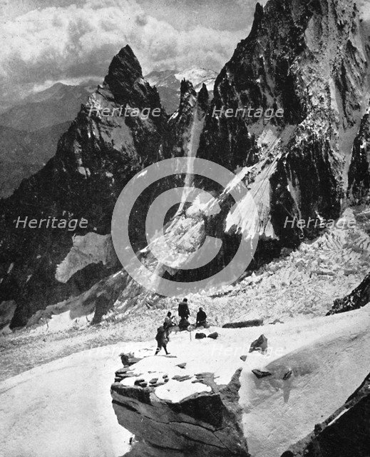 Peteret ridge, Mont Blanc, France, early 20th century. Artist: Unknown