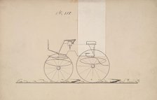 Design for 4 seat Phaeton, no top, no. 358, 1850-70. Creator: Brewster & Co.