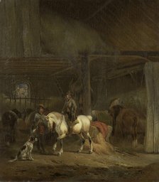 Horse Stable, c.1830-c.1840. Creator: Josephus Jodocus Moerenhout.