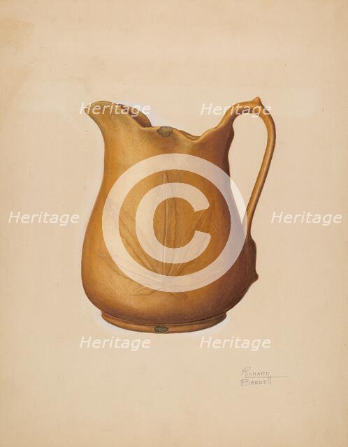 Pitcher, c. 1938. Creator: Richard Barnett.