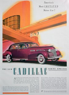 Advert for the Cadillac Sixty Special car, 1940. Artist: Unknown