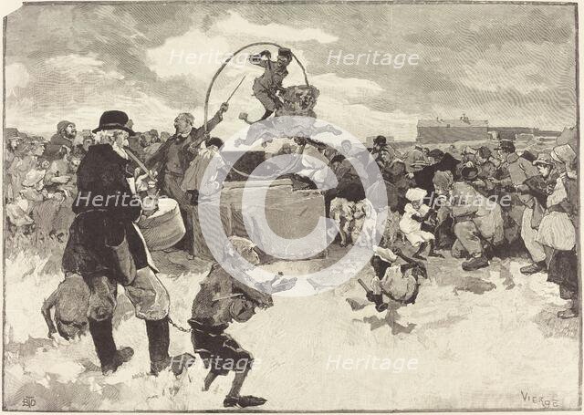 Les Chiens savants, 1883. Creator: Daniel Urrabieta Vierge.