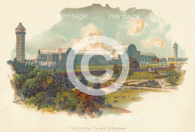 'The Crystal Palace, Sydenham', c1890. Artist: Charles Wilkinson.