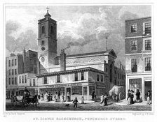 Church of St Dionis Backchurch, Fenchurch Street, City of London, 19th century.Artist: JB Allen