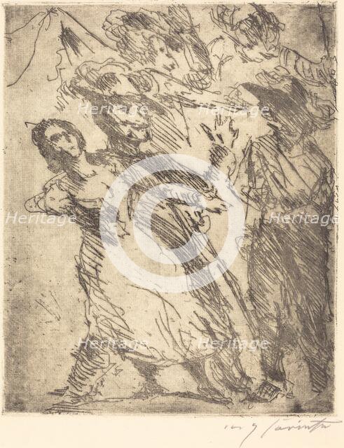 Kavaliere mit einer frau (Cavaliers with a Woman), c. 1923. Creator: Lovis Corinth.