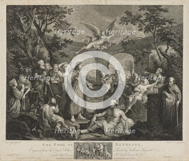 The Pool of Bethesda, 1772. Creators: Simon François Ravenet, Victor Marie Picot.