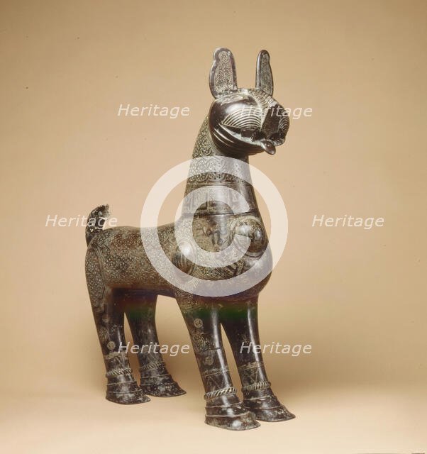 Incense Burner of Amir Saif al-Dunya wa’l-Din ibn Muhammad al-Mawardi, Iran, AH 577/ AD 1181-82. Creator: Jafar ibn Muhammad ibn Ali.