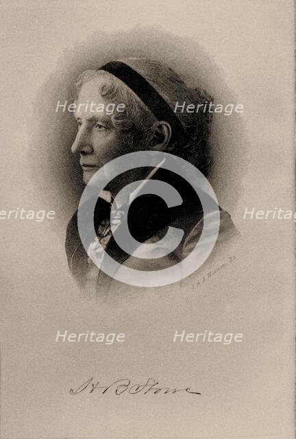 Portrait of Harriet Beecher Stowe (1811-1896), c1890. Creator: Wilcox; John Angel James (1835-1905).