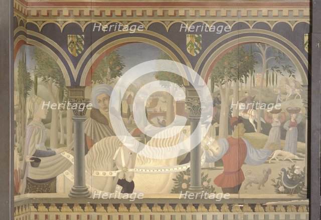 Mural in Eltham Palace, London, 1999. Artist: J Bailey