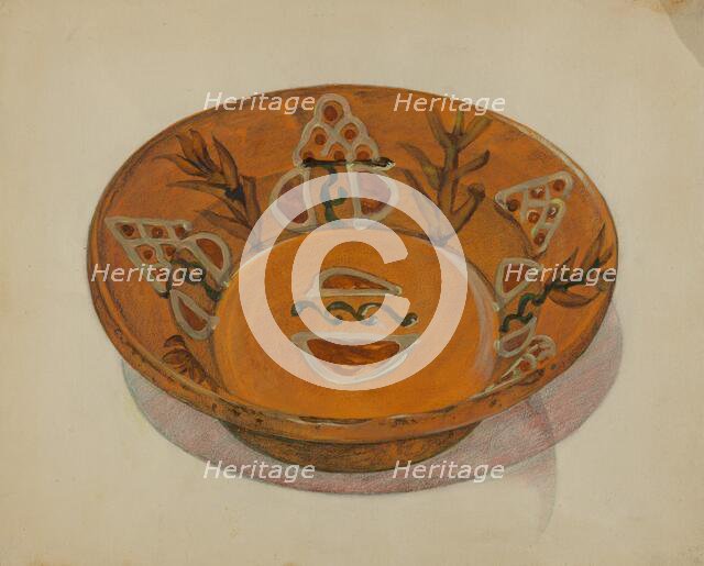 Pa. German Bowl, 1936. Creator: Hyman Pearlman.