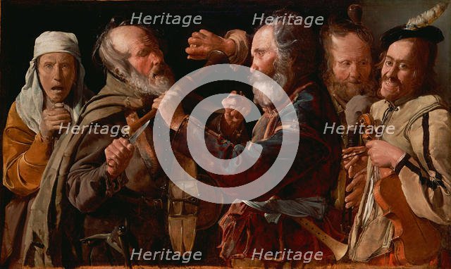 The Musicians' Brawl, c. 1625-1630. Artist: La Tour, Georges, de (1583-1652)
