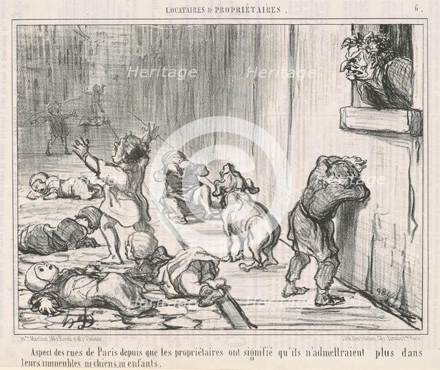 Aspect des rues de Paris depuis ..., 19th century. Creator: Honore Daumier.