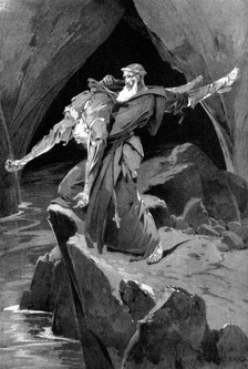 The Cave of Avarice: "I took the bodies...and dropped them in one by one", 1898. Creator: Unknown.