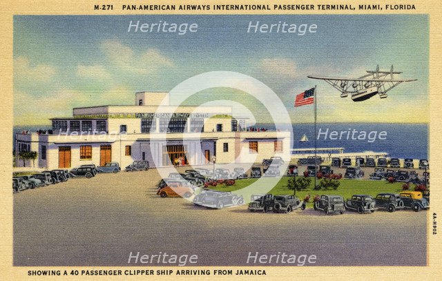 Pan-American Airways international passenger terminal, Miami, Florida, USA, 1934. Artist: Unknown