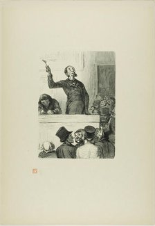 The Auction House: The Auctioneer, 1863, printed 1920. Creator: Charles Maurand.