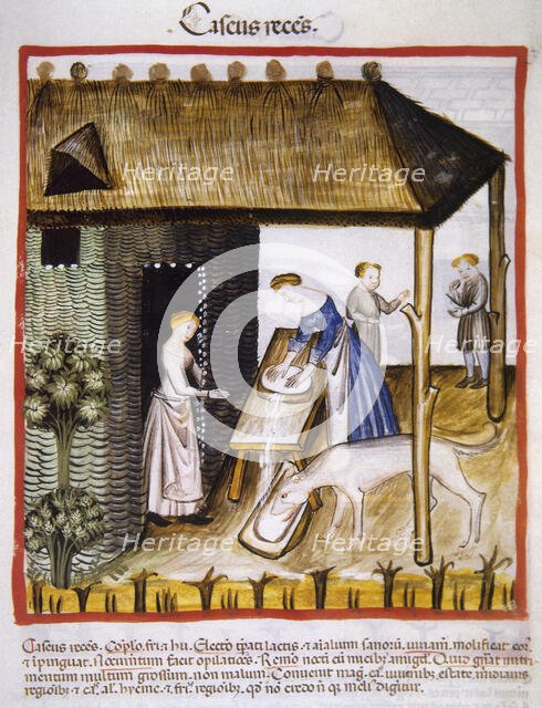 Fresh or unmatured cheese, 14th century.  Creator: Unknown.