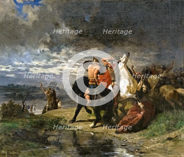 Battle between Romans and Gauls. Creator: Luminais, Évariste Vital (1822-1896).