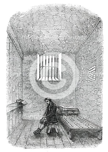 Punishment Cell, Newgate Prison, 1850. Creator: Unknown.