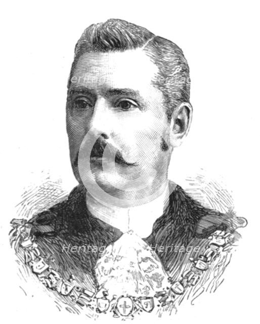 ''The new Lord Mayor and Sheriffs; Mr. A.J. Newton, Sheriff of London and Middlesex', 1888. Creator: Unknown.