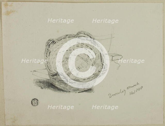 Wickerwork Washbasket, 1808/47. Creator: Joshua Cristall.