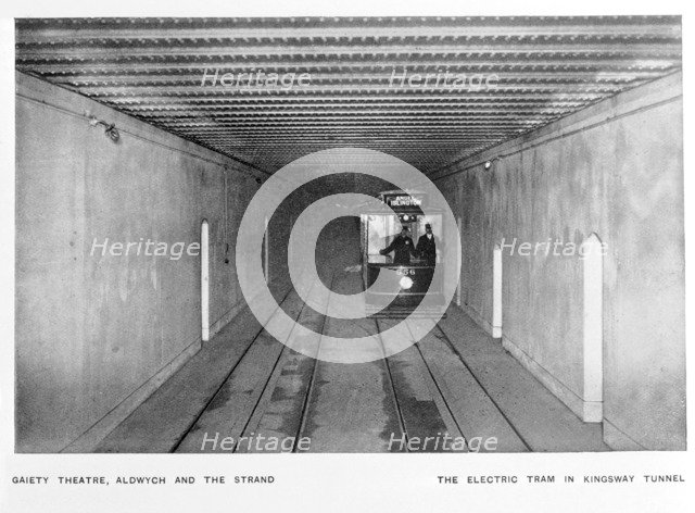 The electric tram in Kingsway Tunnel, London, c1900. Artist: Unknown