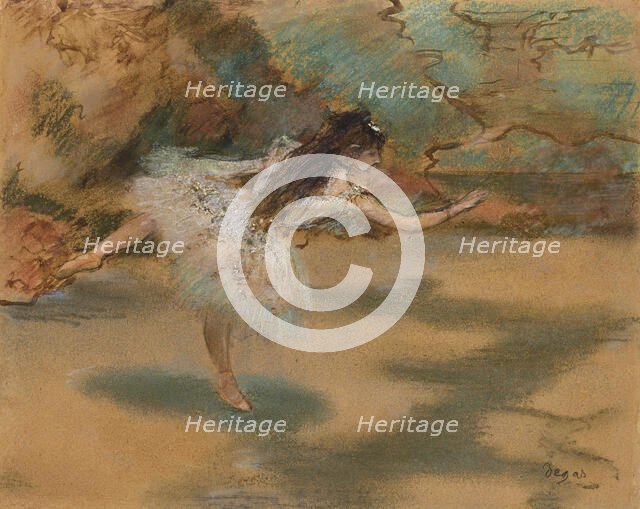 Danseuse sur une pointe (En pointe dancer), ca 1877. Creator: Degas, Edgar (1834-1917).