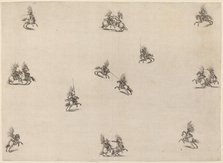 Fighting Cavaliers, 1652. Creator: Stefano della Bella.