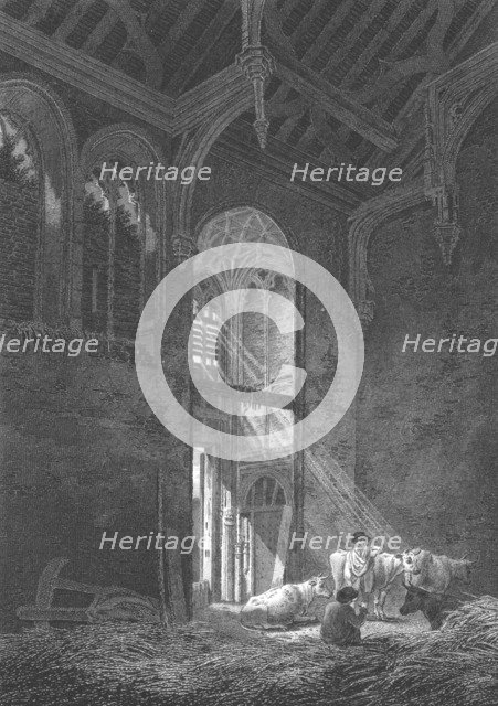 The Great Hall, Eltham Palace, Kent, 1804. Artist: J Storer.