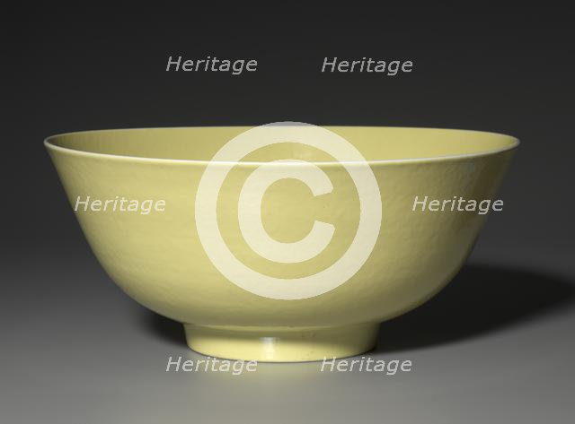 Large Bowl with Yellow Enamel, 1821-1850. Creator: Unknown.
