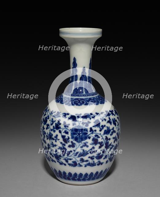 Globular Vase with Long Neck, 1661-1722. Creator: Unknown.