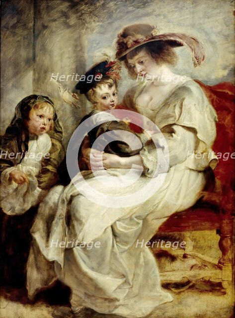 Helena Fourment with Two of Her Children, ca 1636. Creator: Rubens, Pieter Paul (1577-1640).