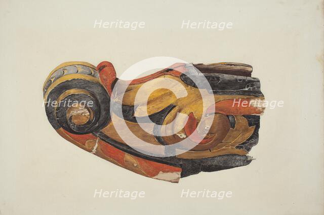 Ship's Billethead, c. 1939. Creator: Lucille Chabot.