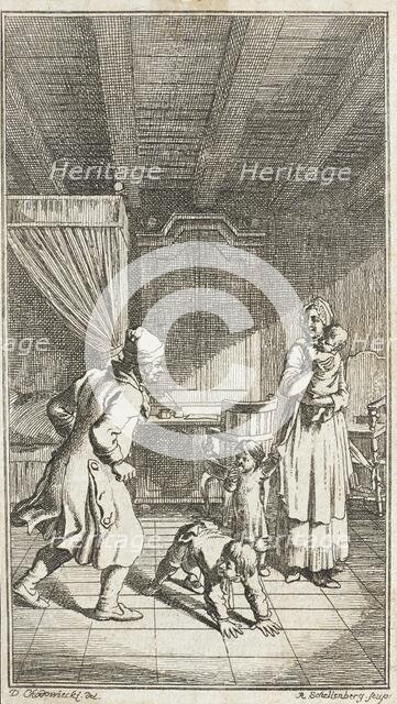 Illustration for Mathias Claudius' 'Asmus Omnia sua secum Portans', published 1783 (?). Creator: Johann Rudolf Schellenburg.