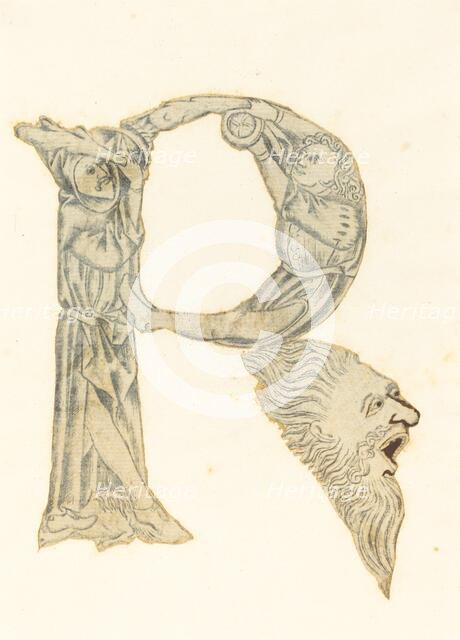 The Letter P (converted to an R), 1465/1470. Creator: Master with the Banderoles.