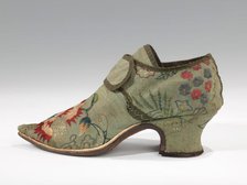 Shoes, probably British, 1720-49. Creator: Unknown.