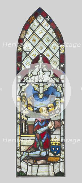 Stained Glass Panel with Male Donor, c. 1480. Creator: Unknown.