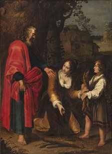 The Prophet Elisha and the Shunamite Woman, 1602-1658. Creator: Adriaen van Nieulandt.