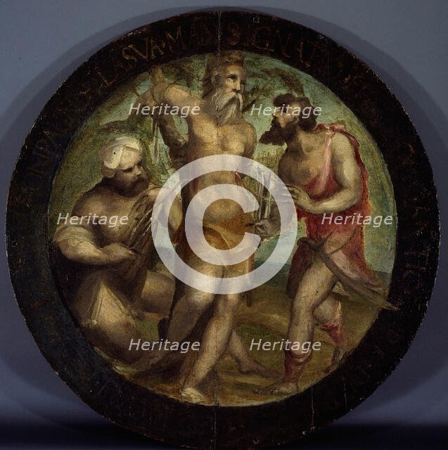 Saint Ignatius of Antioch Disemboweled by Trajan's Torturers, 1525/27. Creator: Domenico Beccafumi.