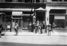 Striking waiters at headquarters, 1912. Creator: Bain News Service.