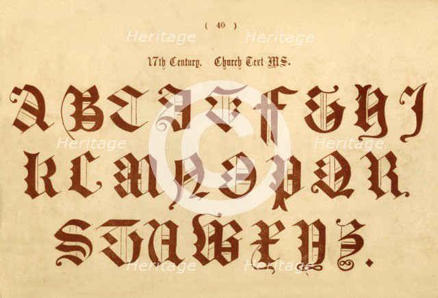 '17th Century. Church Text MS.', 1862. Artist: Unknown.