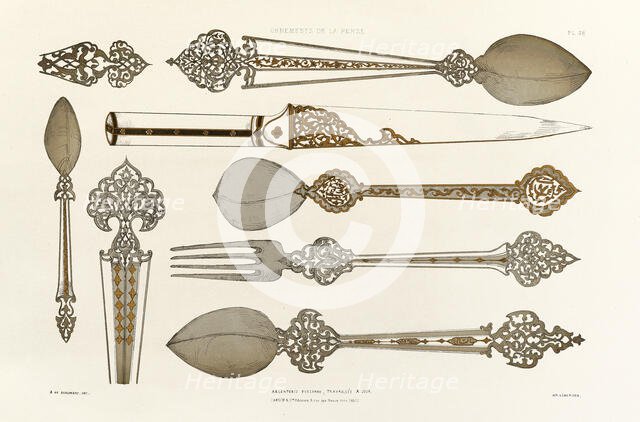 'Argenterie Persanne, travaillée à jour', 1880. Creators: Adalbert de Beaumont, Eugène-Victor Collinot.