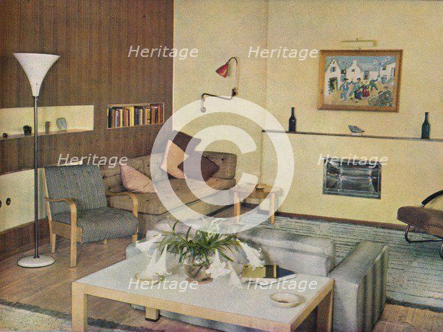 'Sitting room designed by Sege Chermayeff', c1941. Artist: Serge Chermayeff.